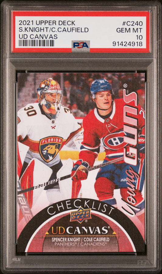 2021-2022 Upper Deck Ud Canvas #C240 S.Knight/C.Caufield Ud Canvas PSA 10