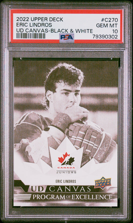 2022 Upper Deck Ud Canvas #C270 Eric Lindros Ud Canvas-Black And White PSA 10