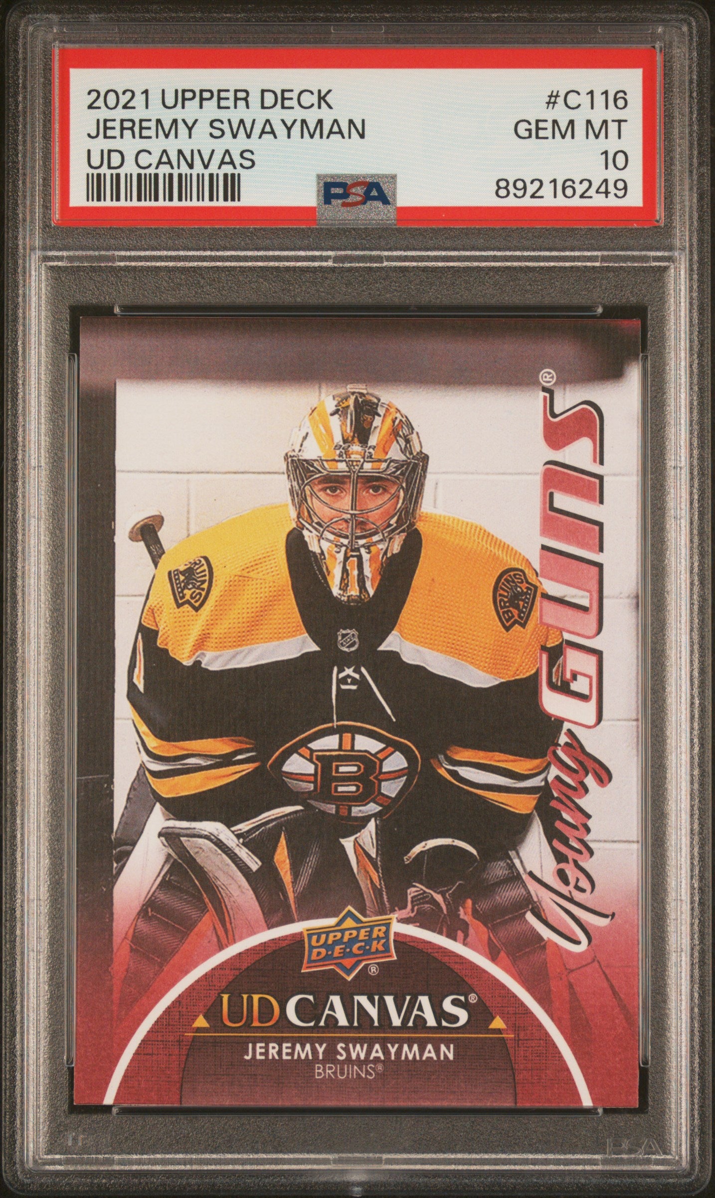 2021-2022 Upper Deck Ud Canvas #C116 Jeremy Swayman Ud Canvas PSA 10