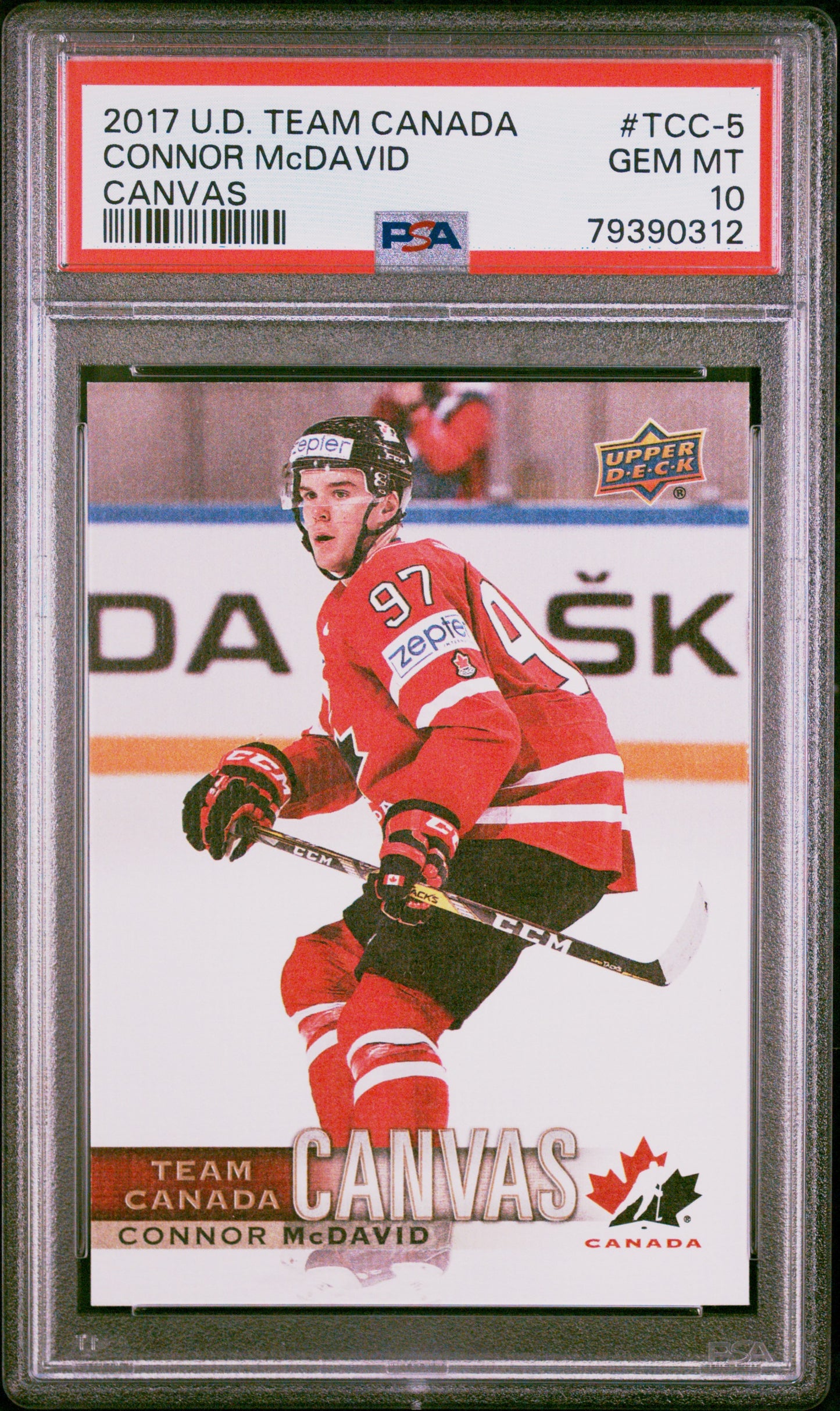 2017 Upper Deck Team Canada Canvas #TCC-5 Connor Mcdavid Canvas PSA 10