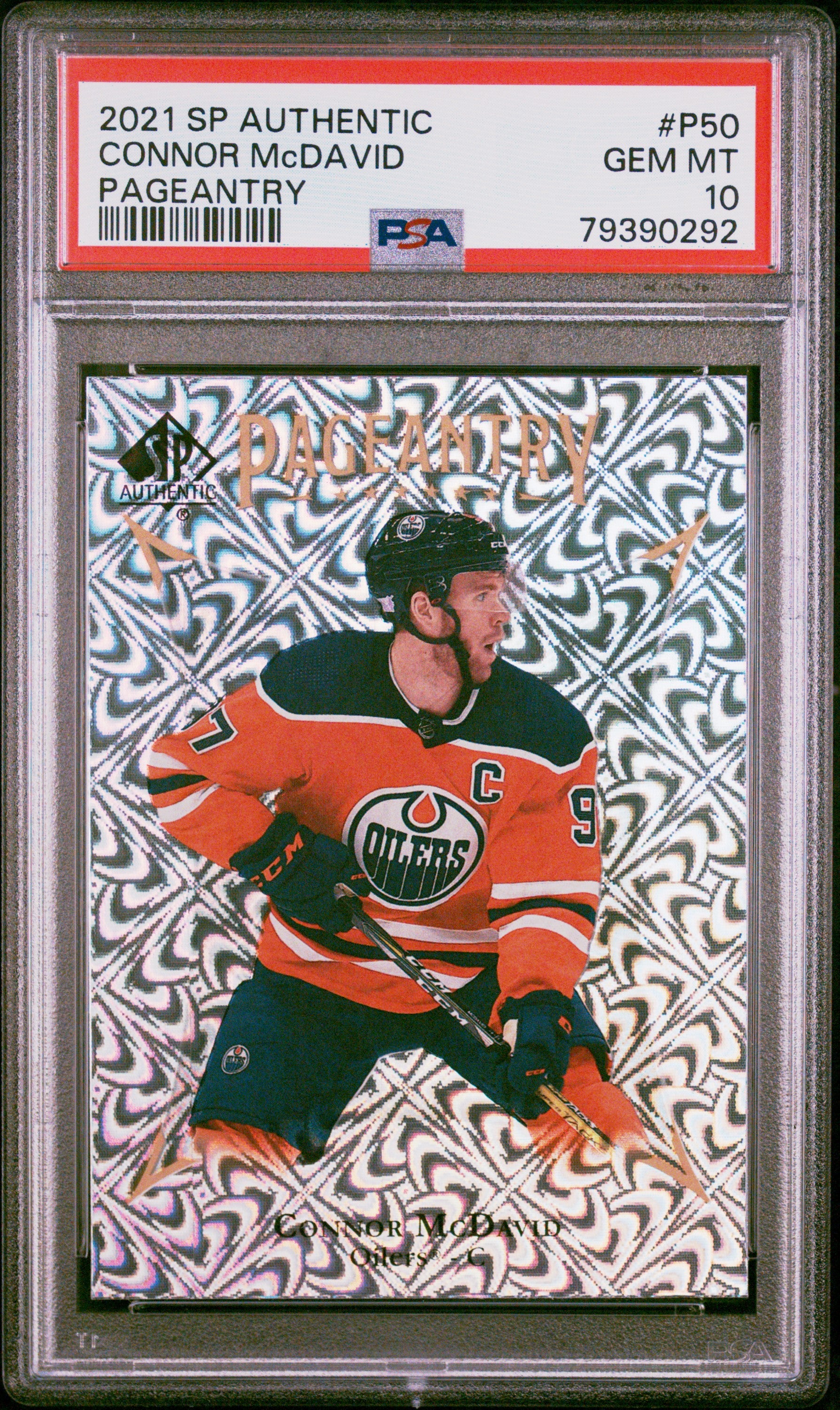 2021 Upper Deck Sp Authentic Pageantry #P50 Connor Mcdavid Pageantry PSA 10