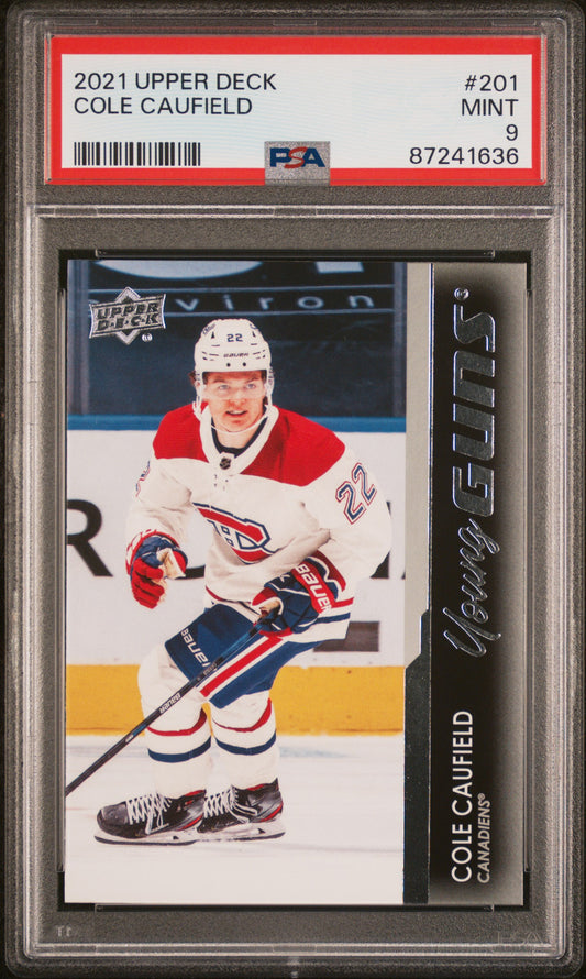 2021-2022 Upper Deck #201 Cole Caufield PSA 9