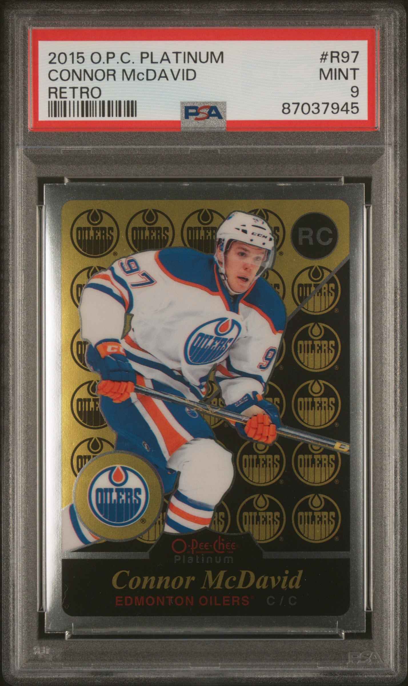 2015 O-Pee-Chee Platinum Retro #R97 Connor Mcdavid Retro PSA 9