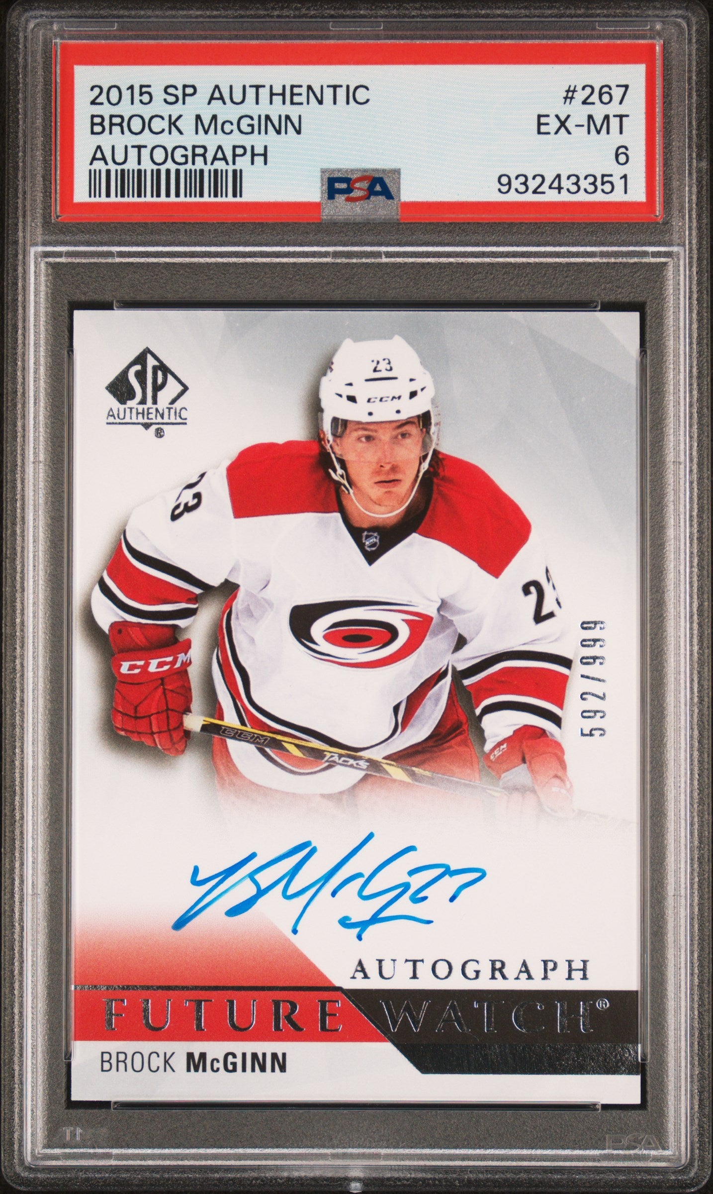 2015 Sp Authentic #267 Brock Mcginn Autograph PSA 6