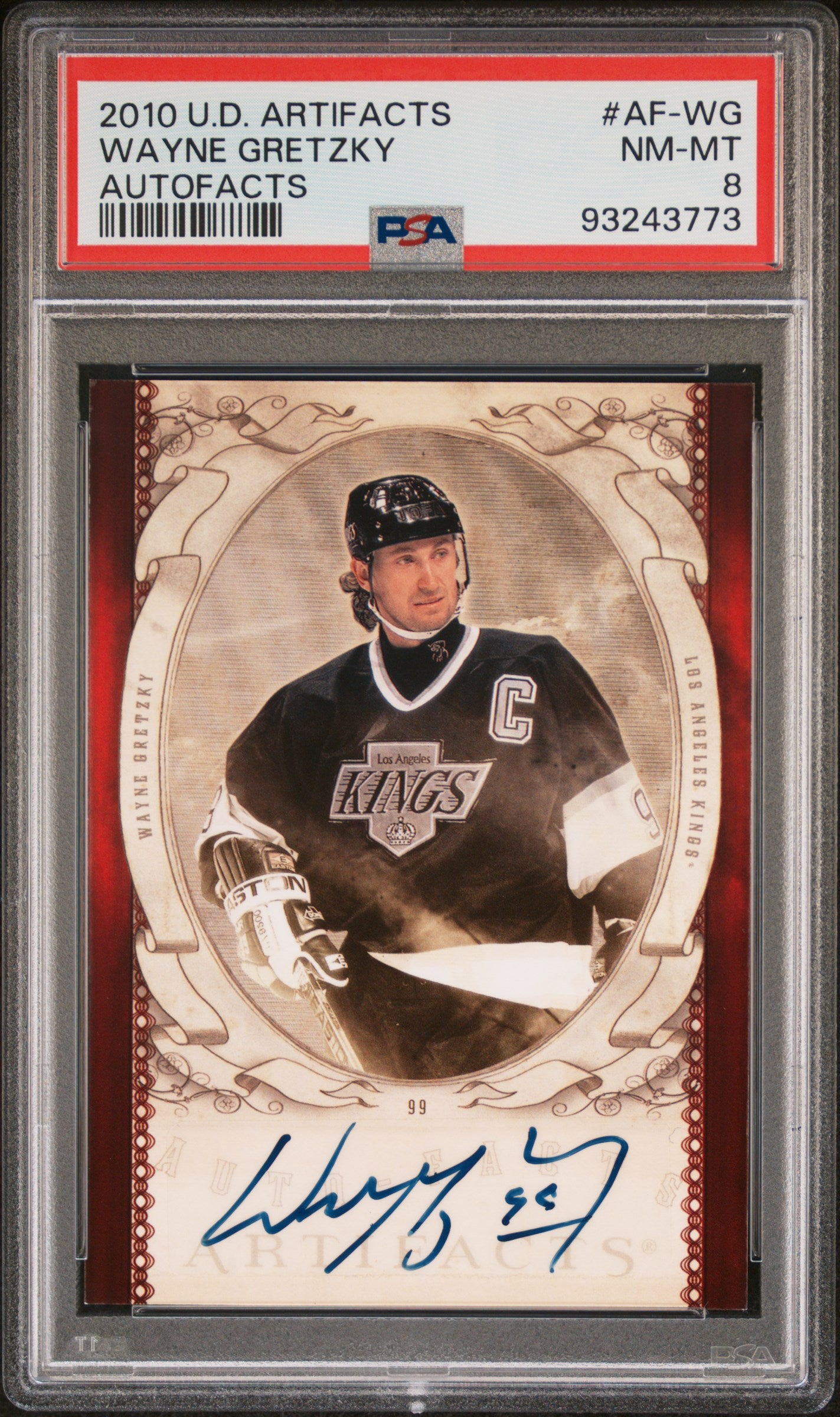 2010 Upper Deck Artifacts Autofacts #AF-WG Wayne Gretzky Autofacts PSA 8