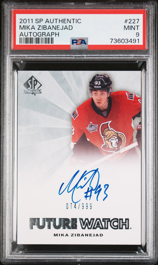 2011 Sp Authentic #227 Mika Zibanejad Autograph PSA 9