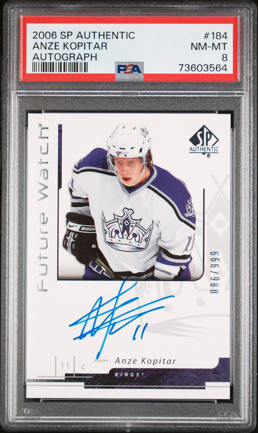 2006 Sp Authentic #184 Anze Kopitar Autograph PSA 8