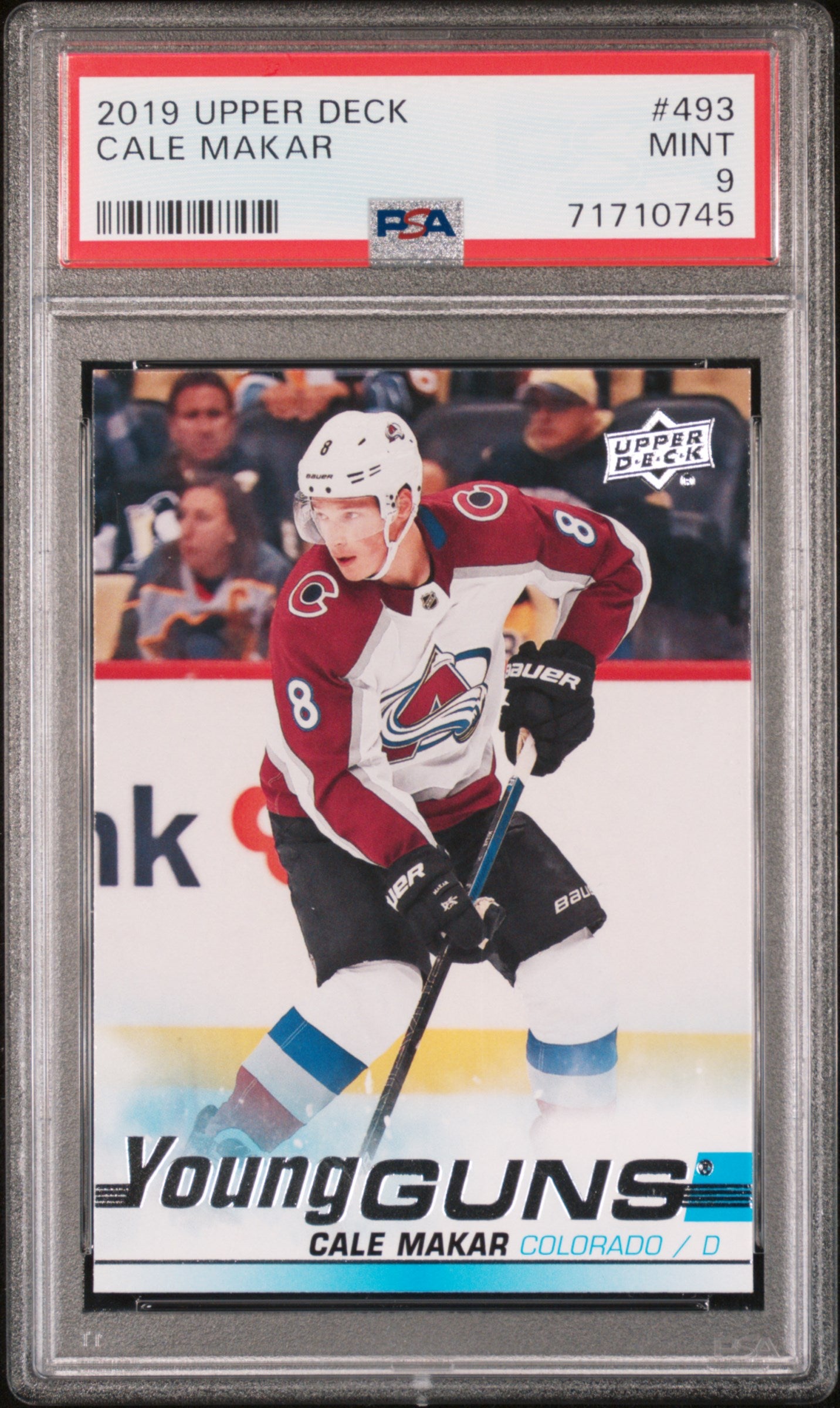 2019 Upper Deck #493 Cale Makar PSA 9