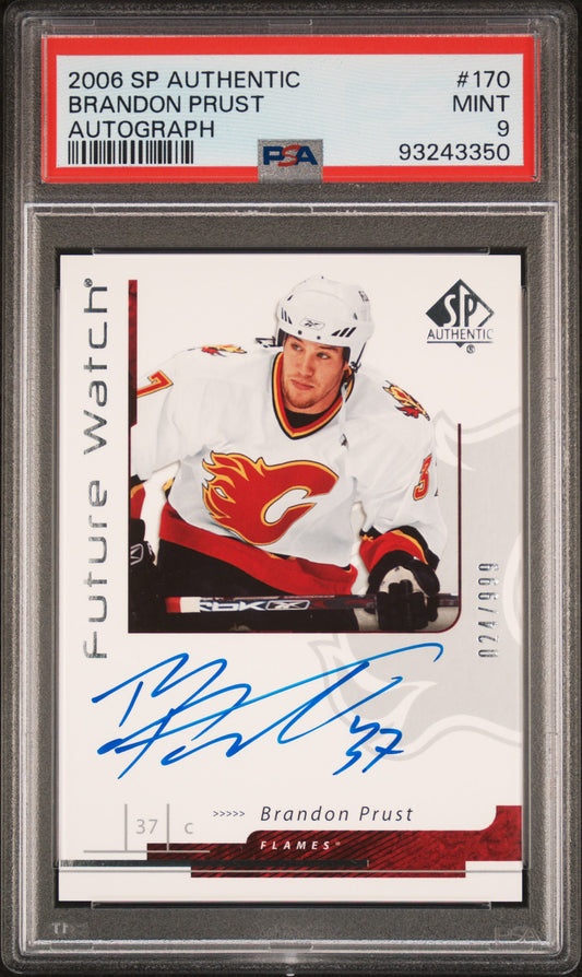 2006 Sp Authentic #170 Brandon Prust Autograph PSA 9