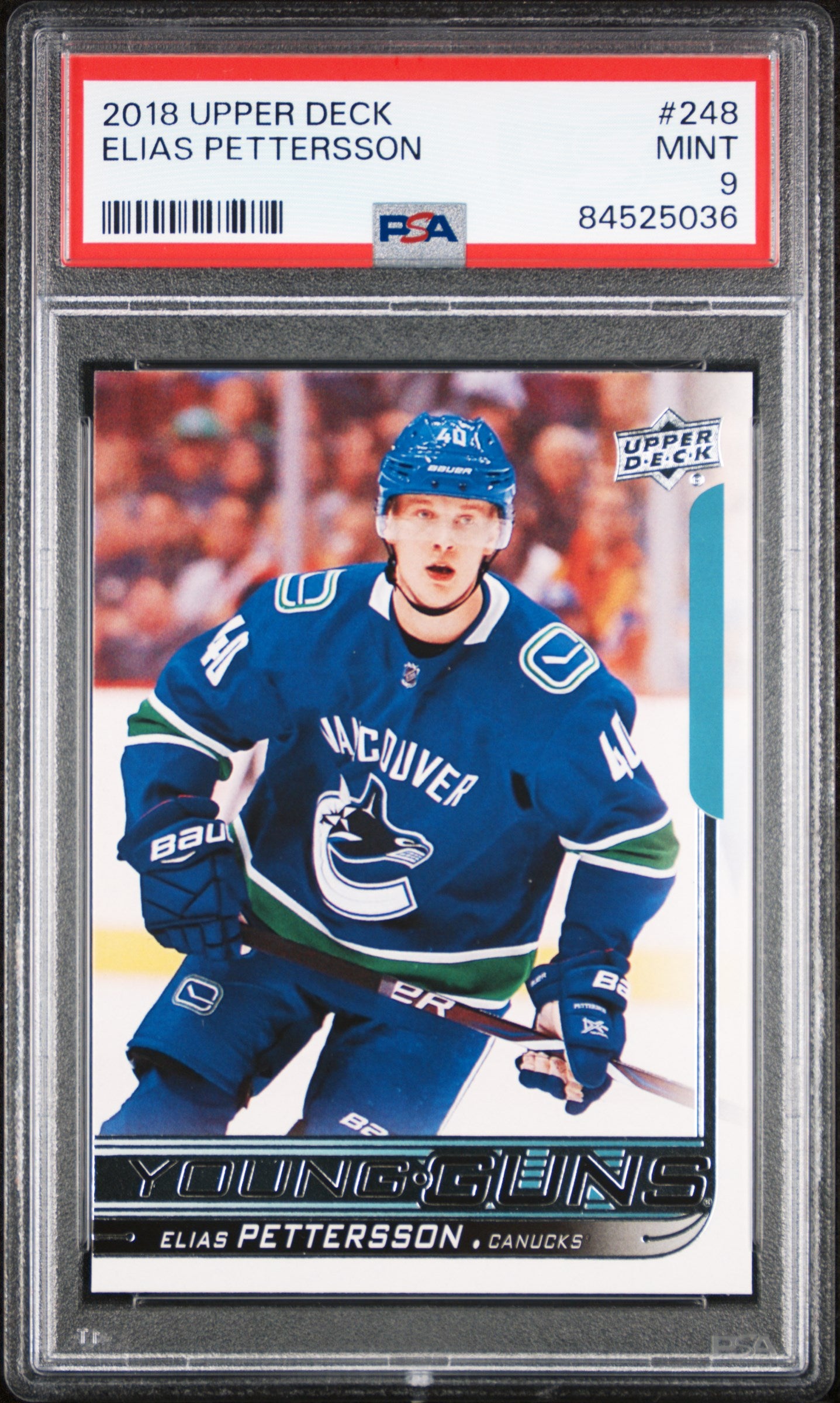 2018 Upper Deck #248 Elias Pettersson PSA 9