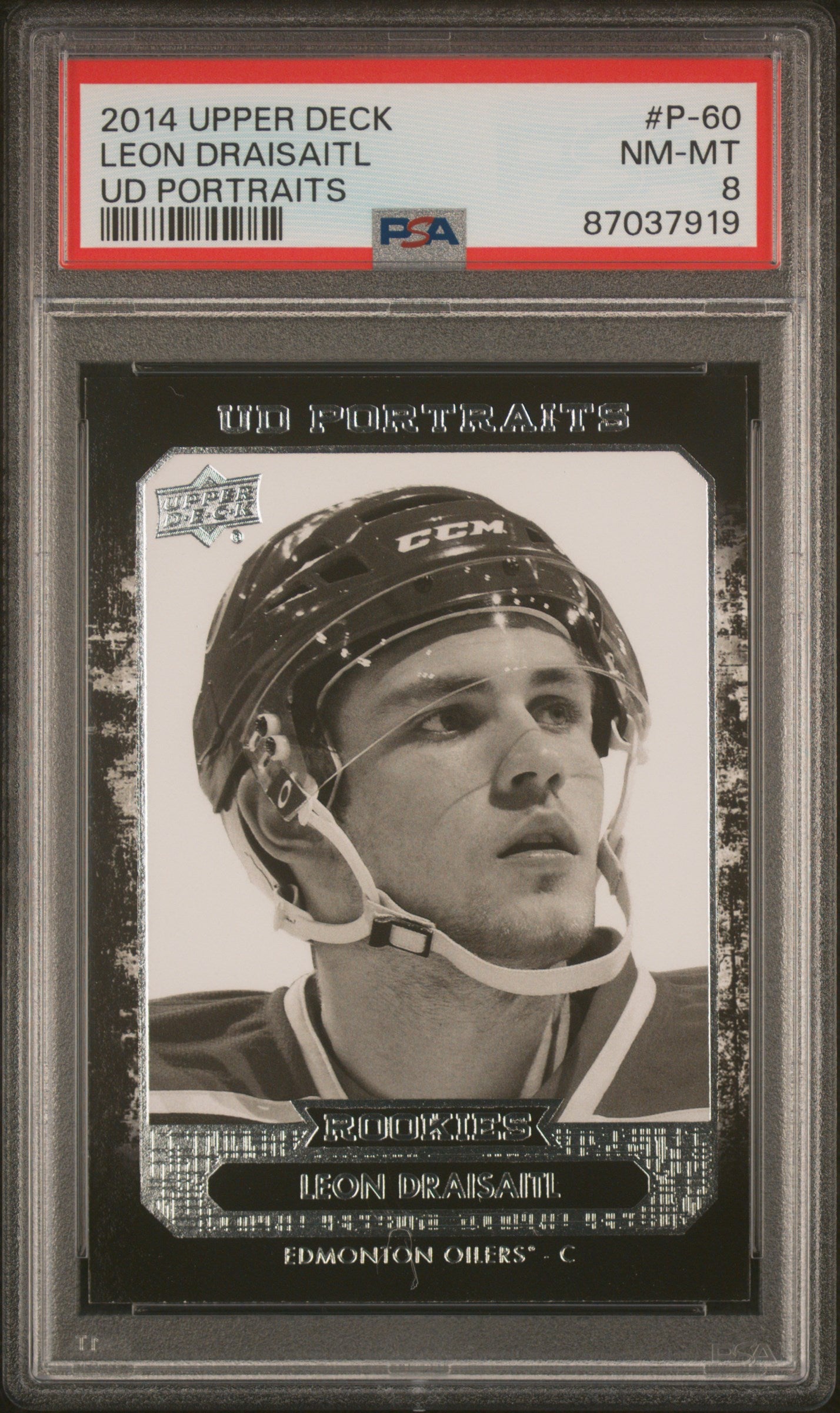 2014 Upper Deck Ud Portraits #P-60 Leon Draisaitl Ud Portraits PSA 8