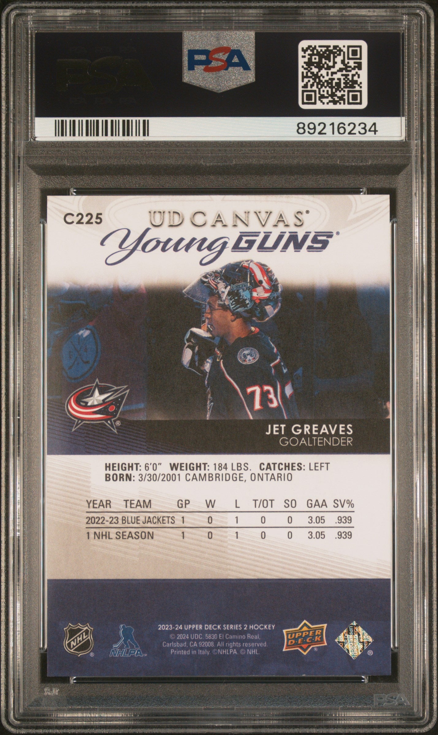 2023 Upper Deck Ud Canvas #C225 Jet Greaves PSA 10