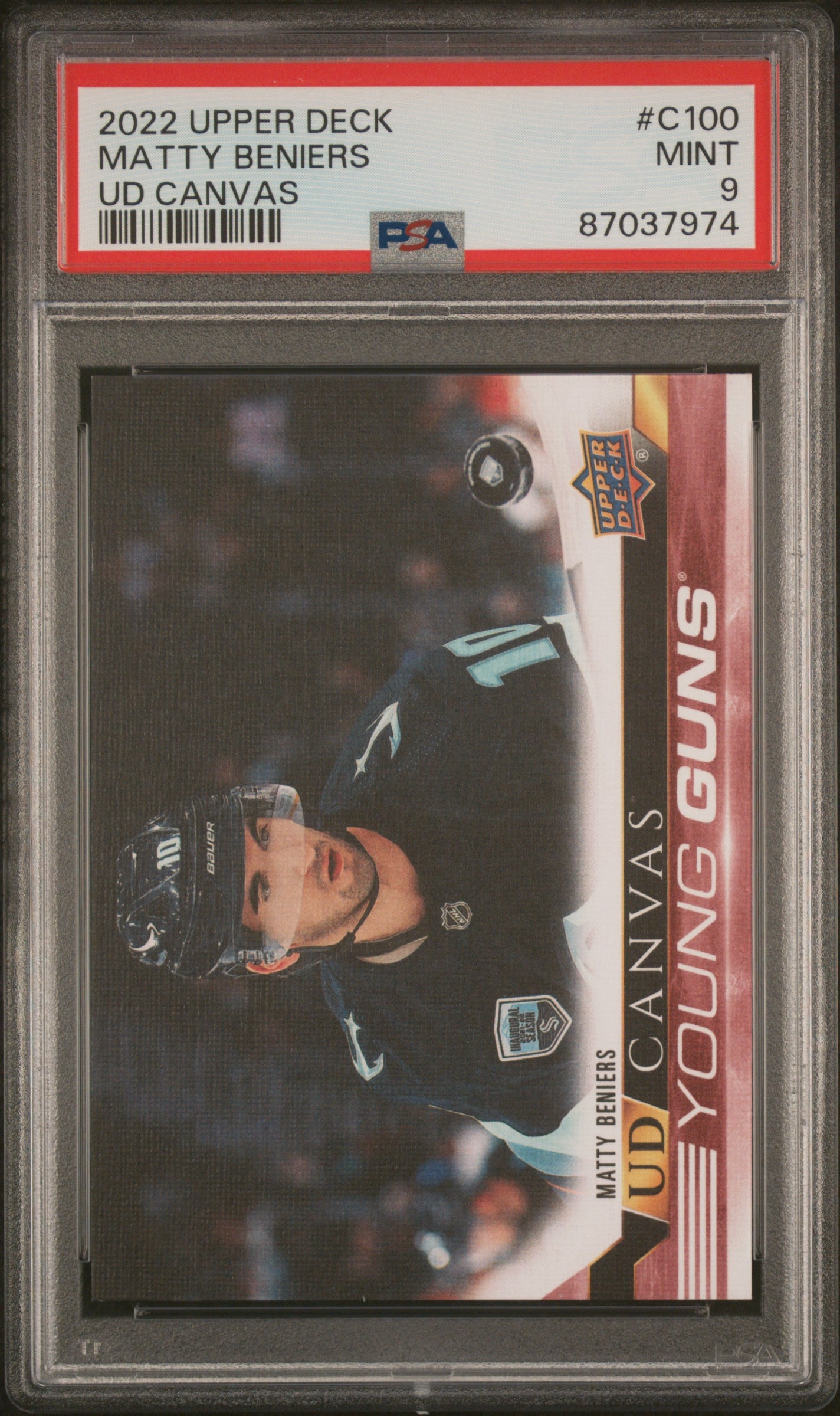 2022 Upper Deck Ud Canvas #C100 Matty Beniers Ud Canvas PSA 9