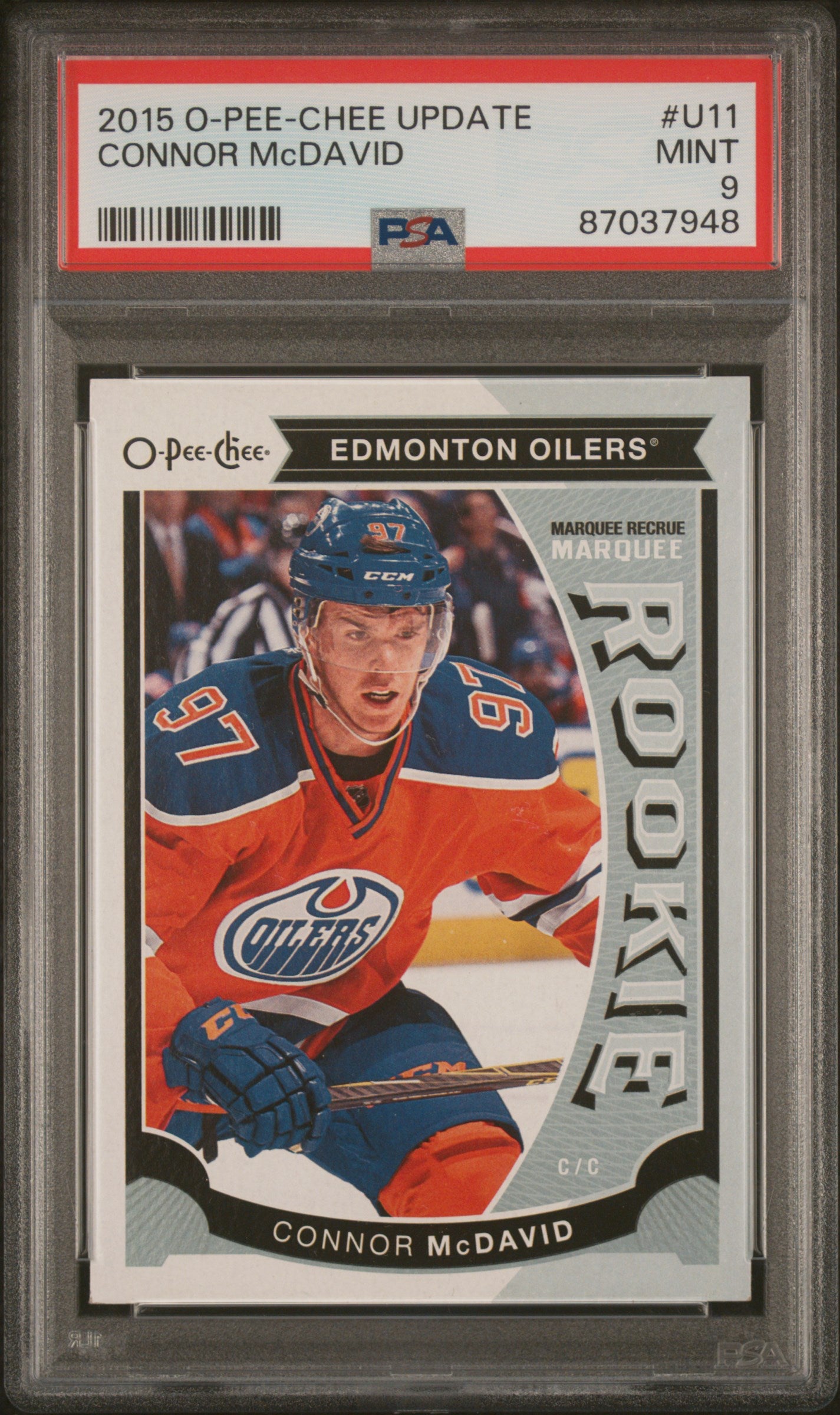 2015 O-Pee-Chee Update #U11 Connor Mcdavid PSA 9