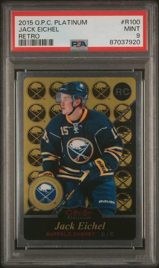 2015 O-Pee-Chee Platinum Retro #R100 Jack Eichel Retro PSA 9