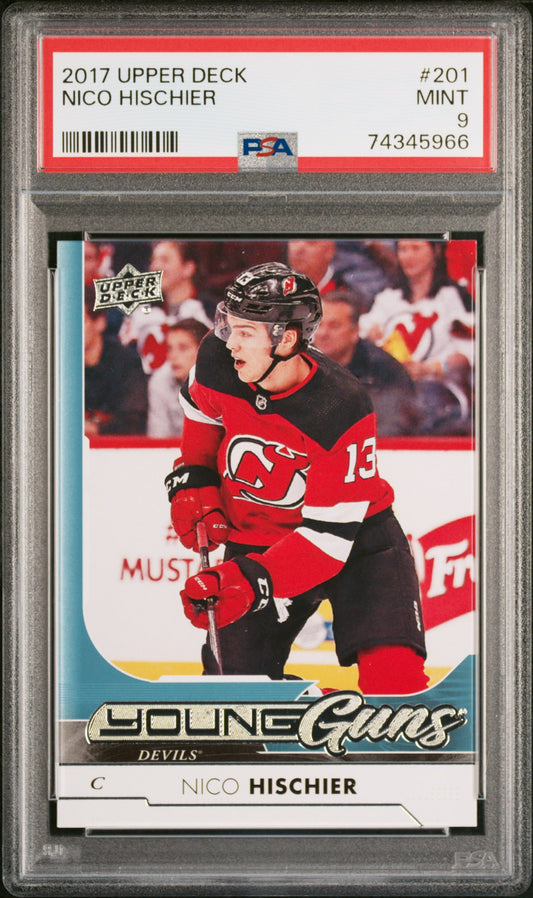 2017 Upper Deck #201 Nico Hischier PSA 9