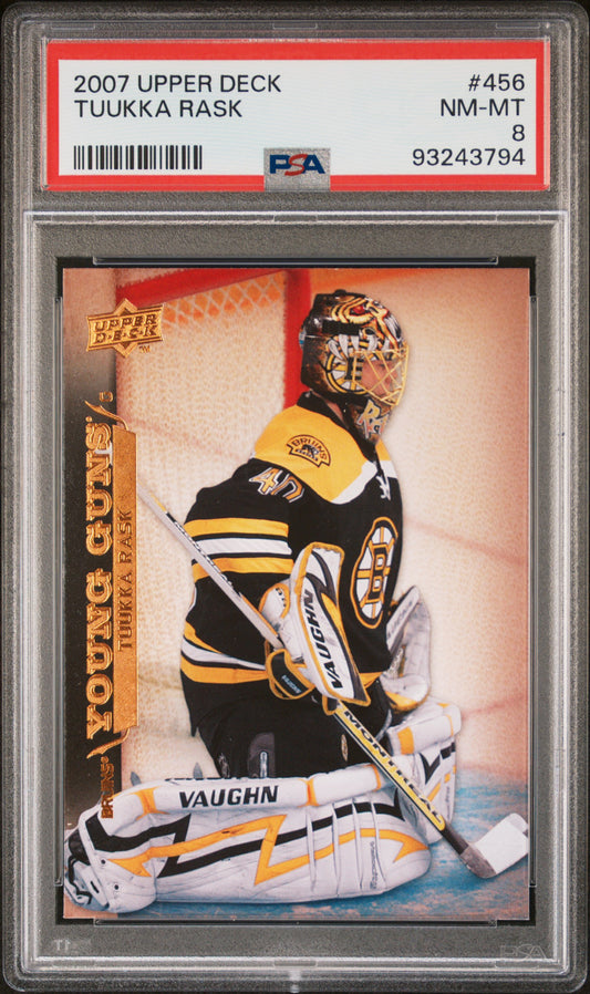 2007 Upper Deck #456 Tuukka Rask PSA 8