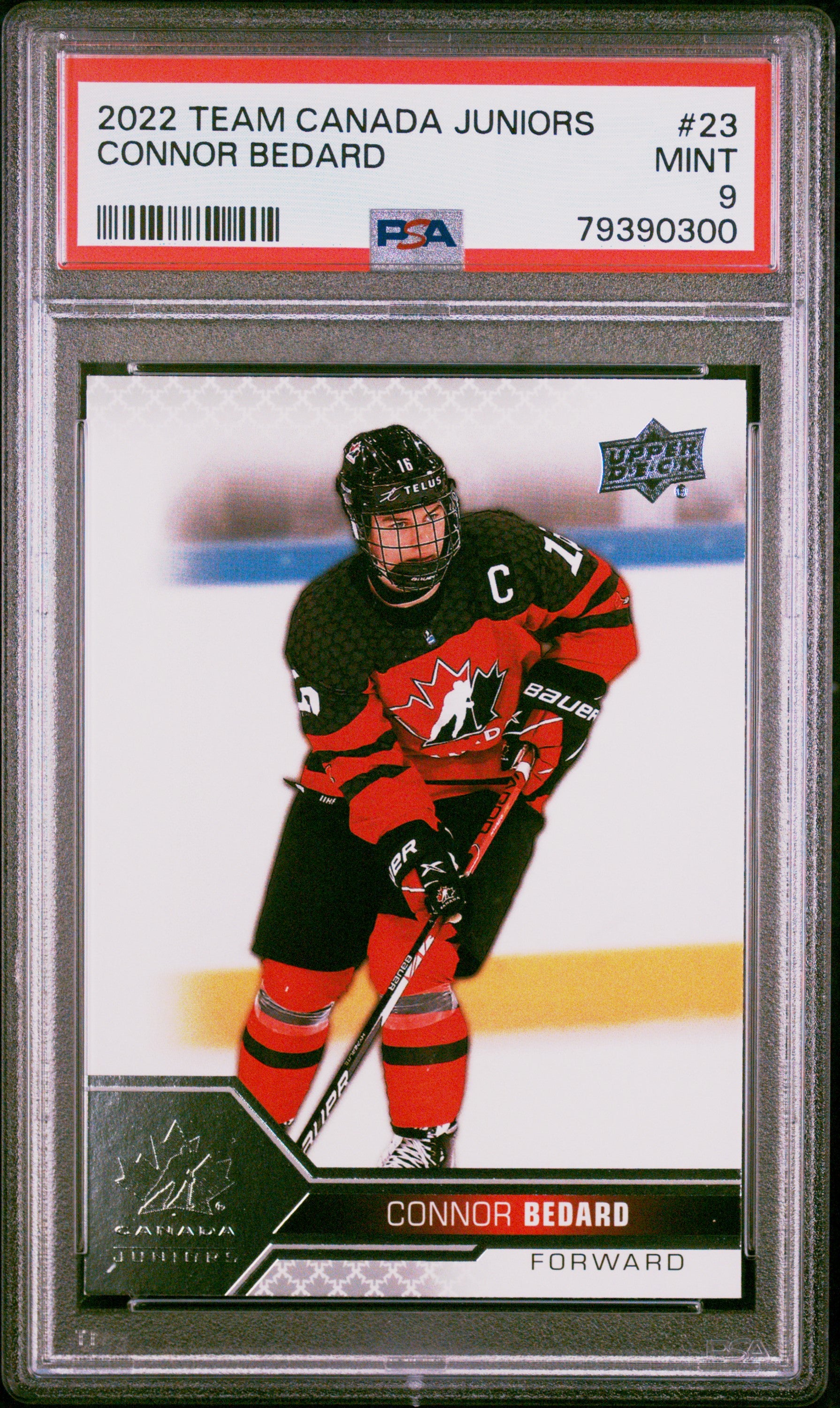 2022 Upper Deck Team Canada Juniors #23 Connor Bedard PSA 9