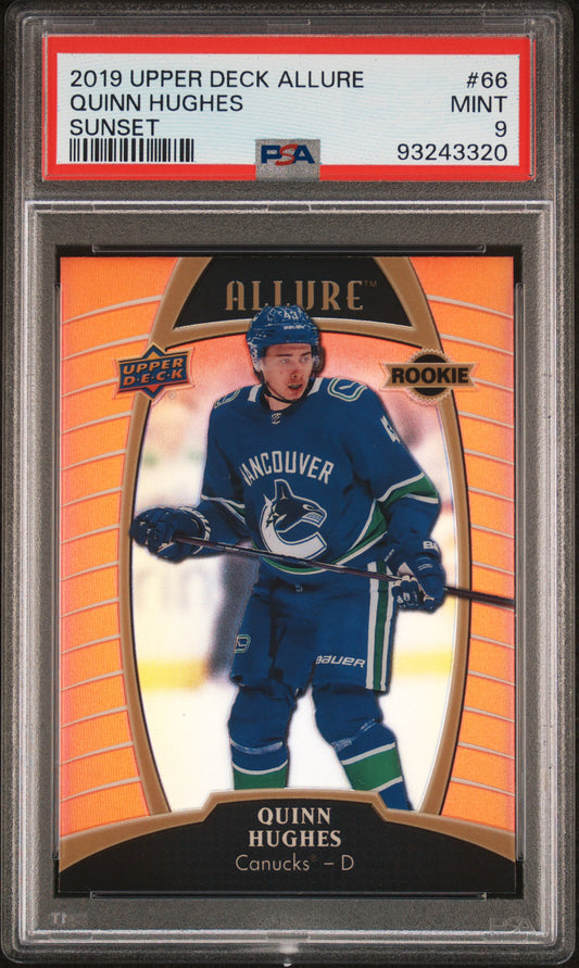 2019 Upper Deck Allure #66 Quinn Hughes Sunset PSA 9