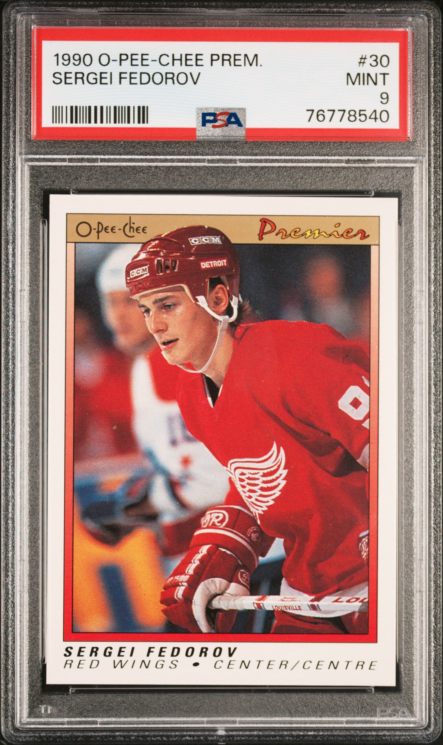 1990 O-Pee-Chee Premier #30 Sergei Fedorov PSA 9