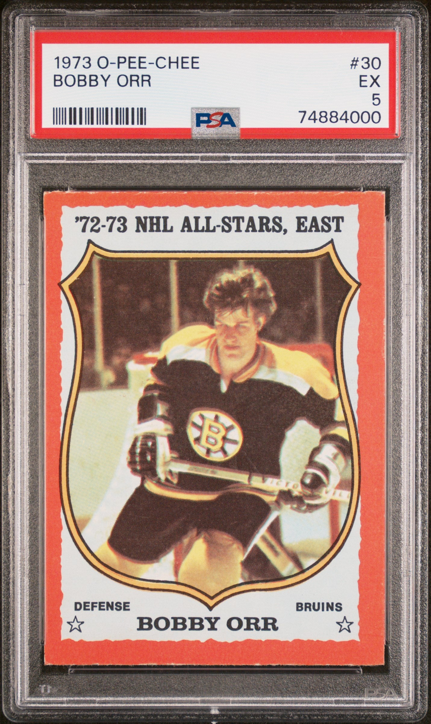 1973 O-Pee-Chee #30 Bobby Orr PSA 5