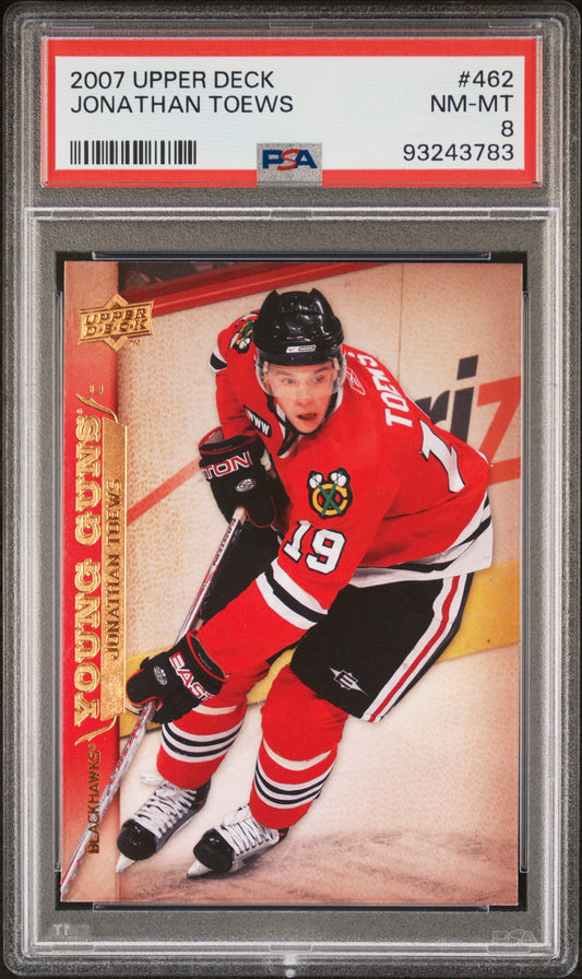 2007 Upper Deck #462 Jonathan Toews PSA 8