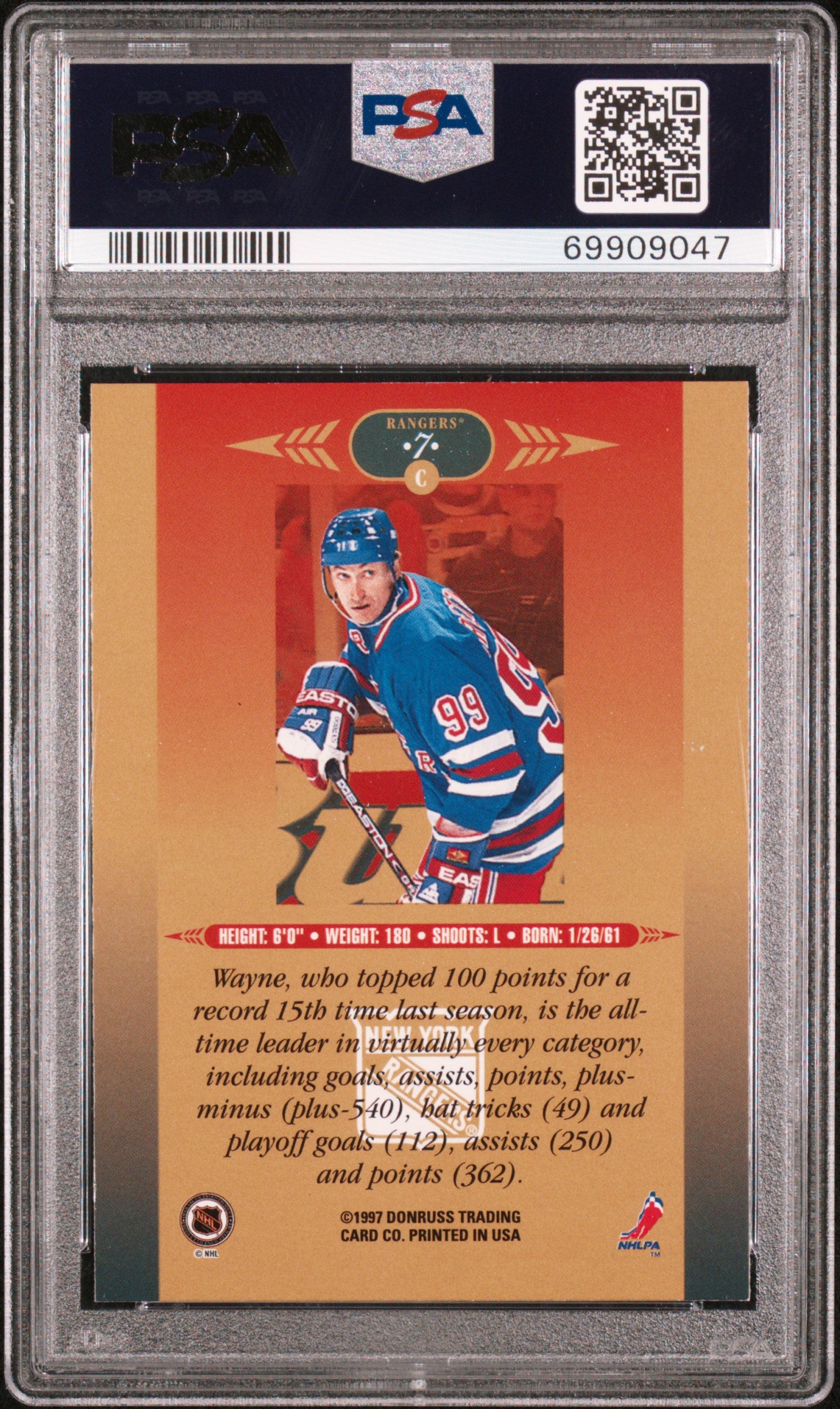 1996 Leaf Limited #7 Wayne Gretzky Gold PSA 9