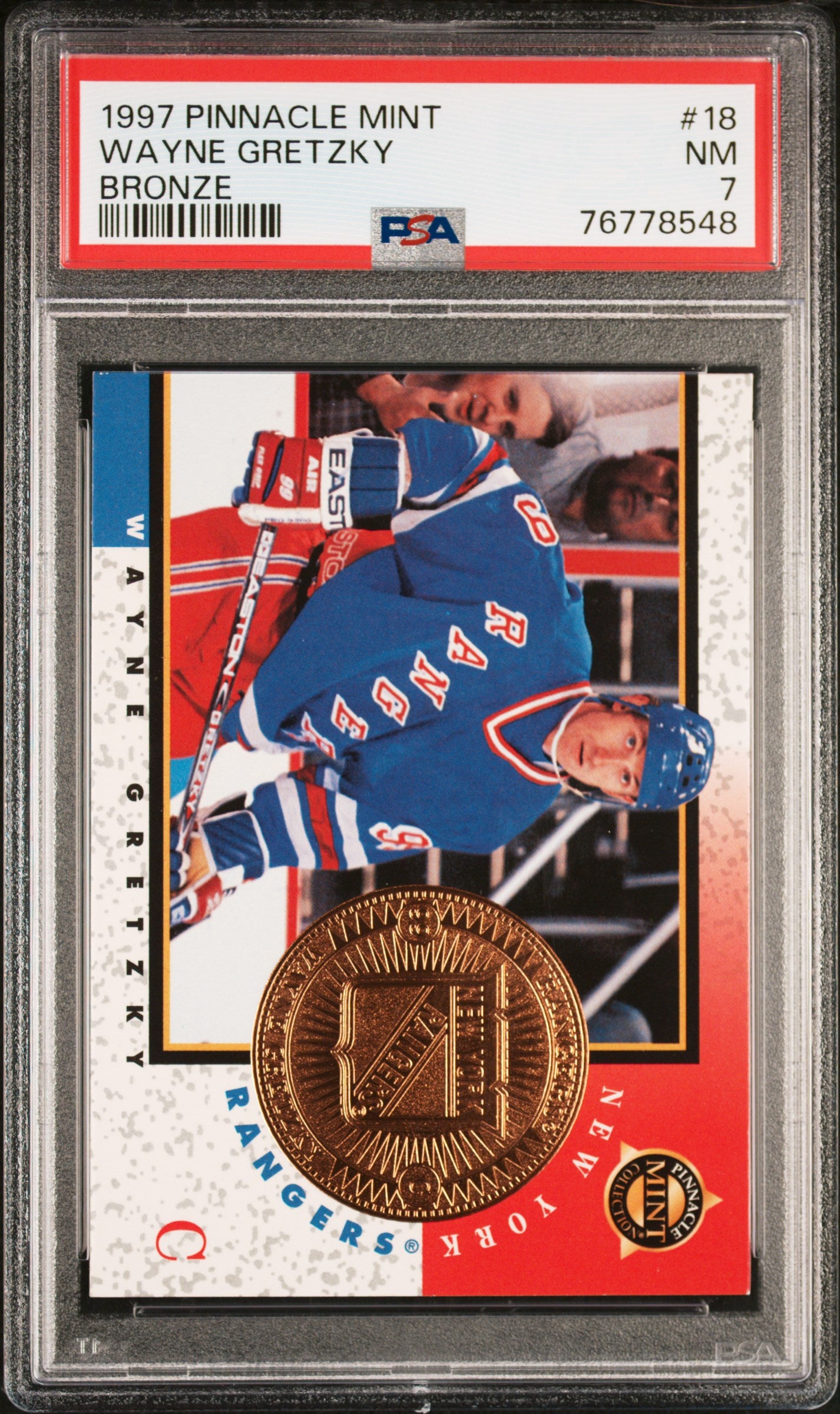 1997 Pinnacle Mint #18 Wayne Gretzky Bronze PSA 7