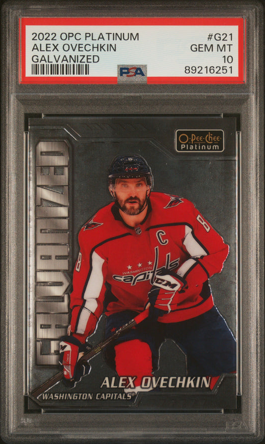 2022 O-Pee-Chee Platinum Galvanized #G21 Alex Ovechkin PSA 10