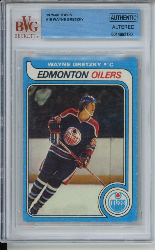 1979-80 Topps #18 Wayne Gretzky RC BVG Authentic