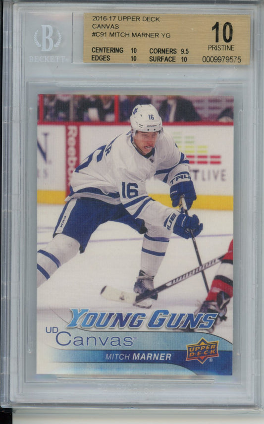 2016-17 Upper Deck Canvas #C91 Mitch Marner YG BGS 10.0